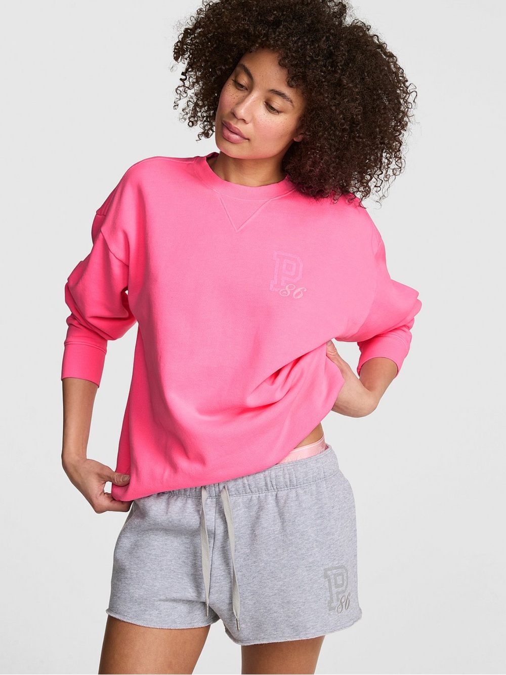 VS PINK CAMPUS FLEECE CREW SWEATSHIRT XXL NWT